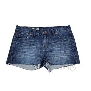 Madewell Womens Blue Denim Cut Off Shorts‎ Raw Hem Medium Wash Cotton Size 26